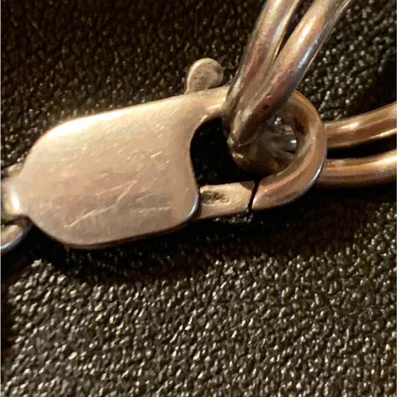 Sterling Silver Double Link Bracelet Vintage - Picture 9 of 9